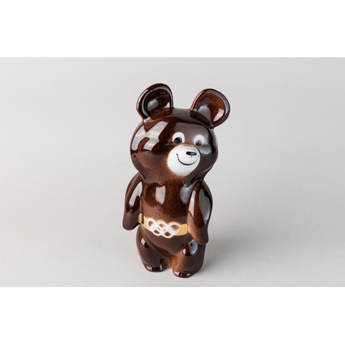 28 - Figurine, The Olympic Bear, Lomonosov porcelain factory - LFZ, Porcelain, Size 15x7 cm