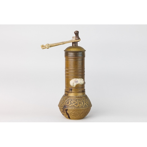 3 - Antique manual bronze coffee grinder, High 18 cm, Diametrs 8 cm