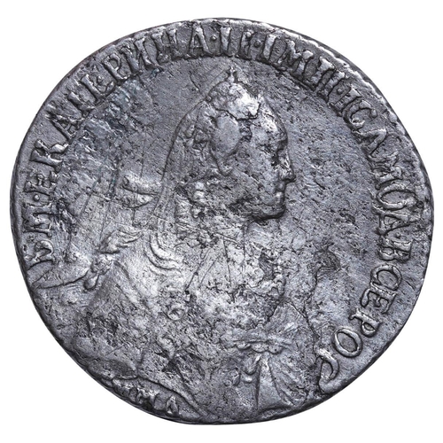 104 - Russian Empire, Empress Catherine II (1762-1796), Â½ poltina, 1770 year, Silver, 5,97 gr, C#65a, bit... 