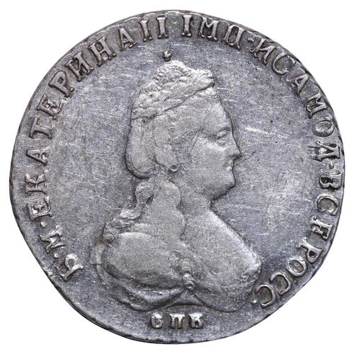 124 - Russian Empire, Empress Catherine II (1762-1796), 20 kopecks, 1791 year, Silver, 4,77 gr, C#63c, bit... 