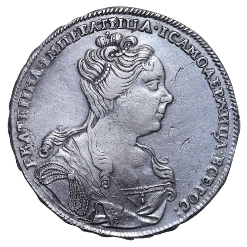 13 - Russian Empire, Empress Catherine I (1724-1727), 1 rouble, 1726 year, Silver, 28,44 gr, KM#177.1, bi... 