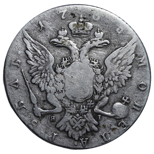 16 - Russian Empire, Empress Catherine II (1762-1796), 1 Rouble, 1765 year, Silver, 24 gr, C#67.2a, bitki... 