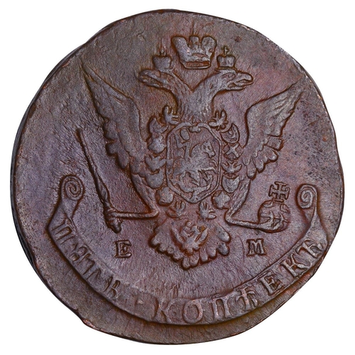 167 - Russian Empire, Empress Catherine II (1762-1796), 5 kopecks, 1773 year, Copper, 51,2 gr, C#59.1, bit... 