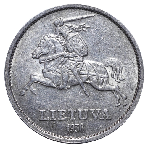 271 - Lithuania, President Antanas Smetona (1926 - 1940), 10 Litu, 1936 year, Silver, 18 gr, KM#83