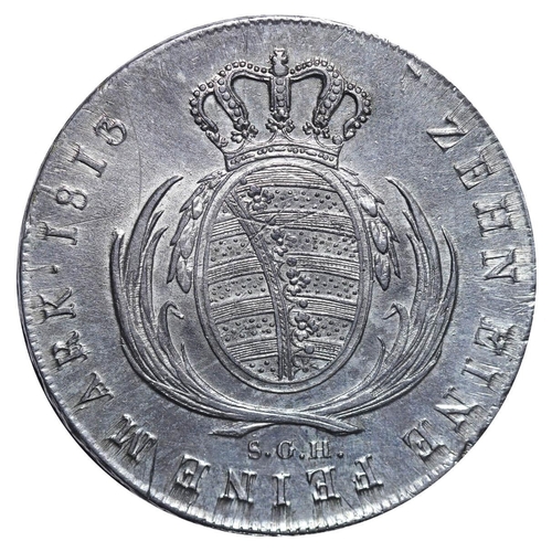 279 - Kingdom of Saxony (German States), King Frederick Augustus I (1806-1827), 1 conventionsthaler, 1813 ... 