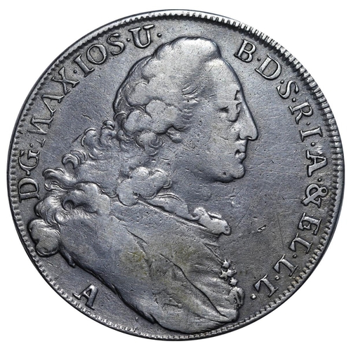 281 - Electorate of Bavaria (German States), Prince Elector Maximilian III Joseph (1745-1777), 1 thaler, 1... 