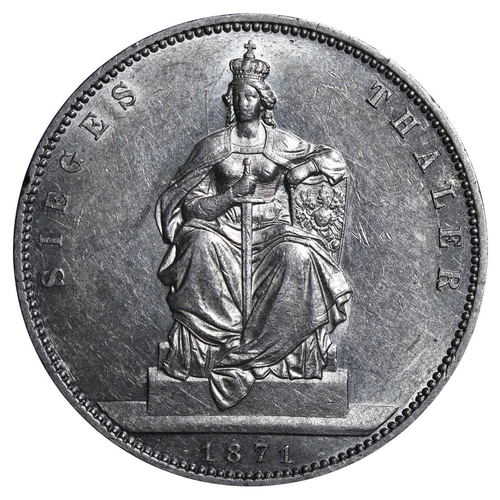 283 - Kingdom of Prussia (German States), King William I (1861-1888), 1 Thaler, 1871 year, Silver, 18,52 g... 