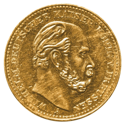 287 - Kingdom of Prussia (German States), King William I (1861-1888), 5 mark, 1887 year, Gold, 1,94 gr, J#... 