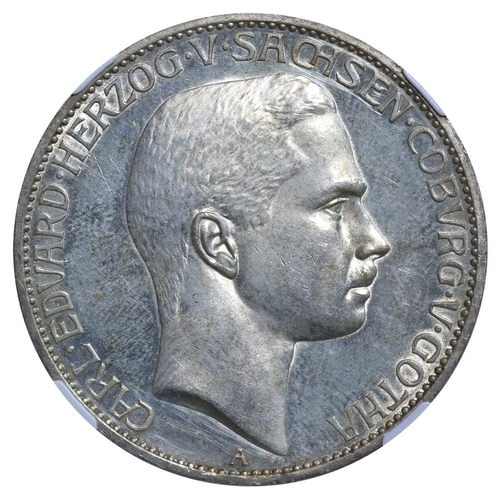 292 - Duchy of Saxe-Coburg and Gotha (German States), Duke Charles Edward (1900-1918), 5 mark, 1907 year, ... 