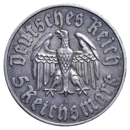 294 - Germany, Third Reich (1933-1945), 5 reichsmark, 1933 year, Silver, 13,88 gr, KM#80, 450th Anniversar... 