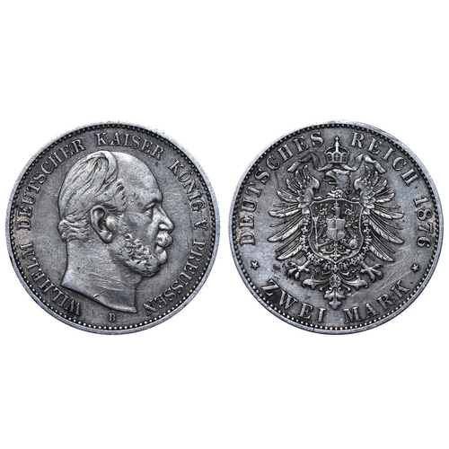 298 - Kingdom of Prussia (German States), King William I (1861-1888), 2 marks, 1876 year, Silver, 11,111 g... 