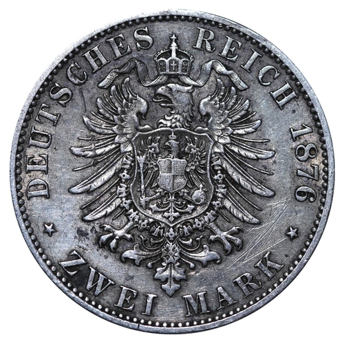 298 - Kingdom of Prussia (German States), King William I (1861-1888), 2 marks, 1876 year, Silver, 11,111 g... 