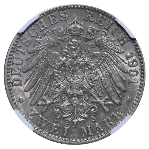 307 - Grand Duchy of Baden (Baden, German States), Frederick I (1856-1907), 2 marks, 1901 year, Silver, 11... 