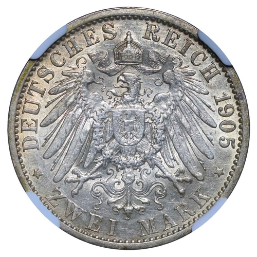 308 - Duchy of Saxe-Coburg and Gotha (German States), Duke Charles Edward (1900-1918), 2 marks, 1905 year,... 