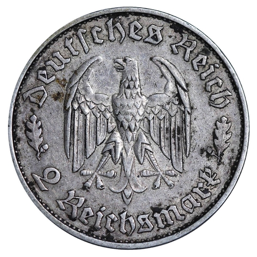 311 - Germany, Third Reich (1933-1945), 2 reichsmark, 1934 year, Silver, 8 gr, KM#84, 175th Anniversary of... 