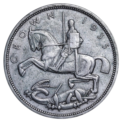 316 - United Kingdom, King George V (1910-1936), 1 crown, 1935 year, Silver, 28,31 gr, KM#842, 25th annive... 