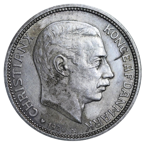 324 - Denmark, King Christian X (1912-1947), 2 kroner, 1930 year, Silver, 15 gr, KM#829, 60th Anniversary ... 