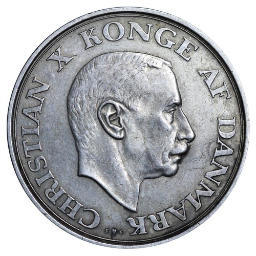 325 - Denmark, King Christian X (1912-1947), 2 kroner, 1937 year, Silver, 15 gr, KM#830, 25th anniversary ... 