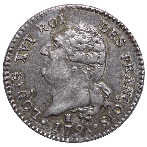 334 - France, King Louis XVI (1774-1792), Constitutional Monarchy (1791-1792), 30 sols, 1791 year, Silver,... 