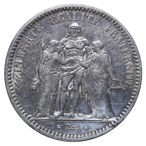 344 - France, Third Republic (1870-1940), 5 francs, 1871 year, Silver, 25 gr, GAD#744, Hercule, 3rd republ... 