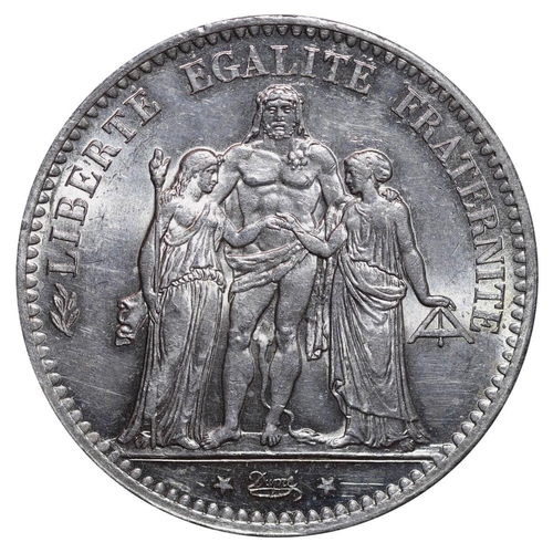 346 - France, Third Republic (1870-1940), 5 francs, 1875 year, Silver, 25 gr, GAD#744, Hercule, 3rd republ... 