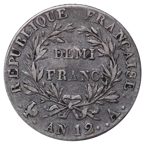 351 - France, Emperor Napoleon I (1804-1815), Â½ franc, 1803 year, Silver, 2,5 gr, GAD#394, Lettering: BON... 