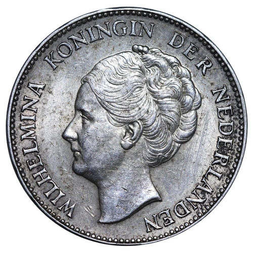 362 - Netherlands, Queen Wilhelmina (1890-1948), 1 gulden, 1940 year, Silver, 10 gr, KM#161.1