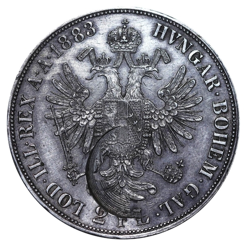 363 - Austria, Emperor Franz Jozeph I (1848-1916), 2 florin, 1883 year, Silver, 24,69 gr, KM#2233