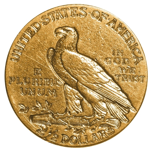 365 - United States, Theodore Roosevelt (1901 - 1909), 2Â½ dollars, 1908 year, Gold, 4,18 gr, KM#128