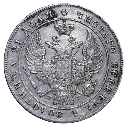 39 - Russian Empire, Emperor Nicholas I (1825-1855), 1 rouble, 1834 year, Silver, 20,73 gr, C#168.1, bitk... 