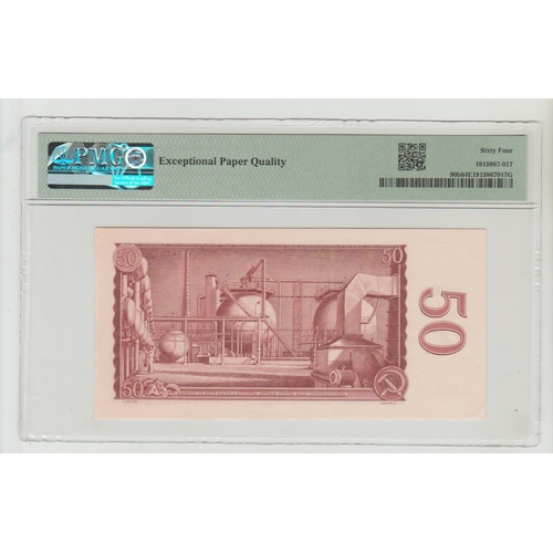 405 - Czechoslovakia, State Bank
Pick# 90b 1964 (ND 1965) 50 Korun - Printer: STC-P S/N G31 713312 - Serie... 