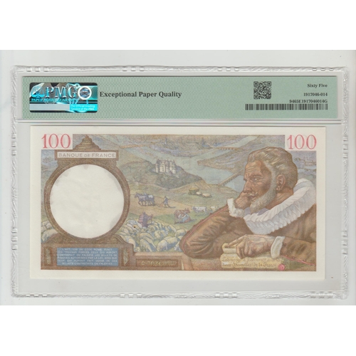 418 - France, Banque de France Pick# 94 1939-42 100 Francs S/N B.19852 027 - Wmk: Mercury & Ceres
65 Gem U... 