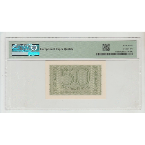 423 - Note Germany / Occupied Territories WWII Pick# R135 SB185 ND (1940-45) 50 Reichspfennig
S/N 670366 B... 