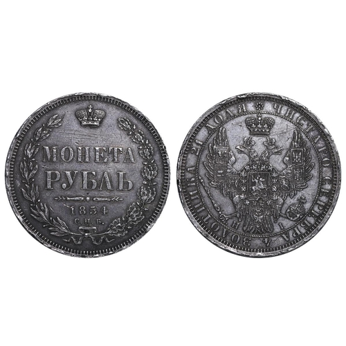 Russian Empire, Emperor Nicholas I (1825-1855), 1 rouble, 1854 year ...