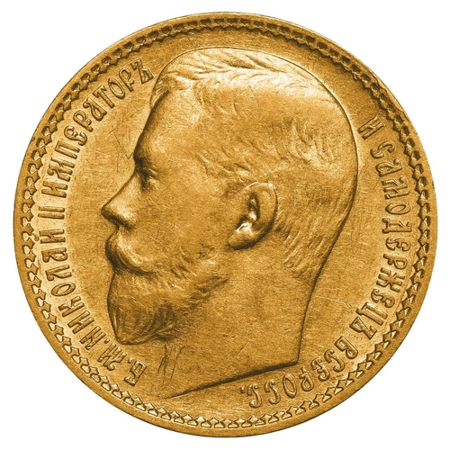 5 - Russian Empire, Emperor Nicholas II (1894-1917), 15 roubles, 1897 year, Gold, 12,9 gr, Y#65.2, bitki... 