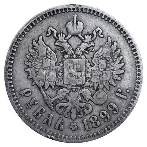 63 - Russian Empire, Emperor Nicholas II (1894-1917), 1 rouble, 1899 year, Silver, 20,gr, Y#59.1, bitkin ... 