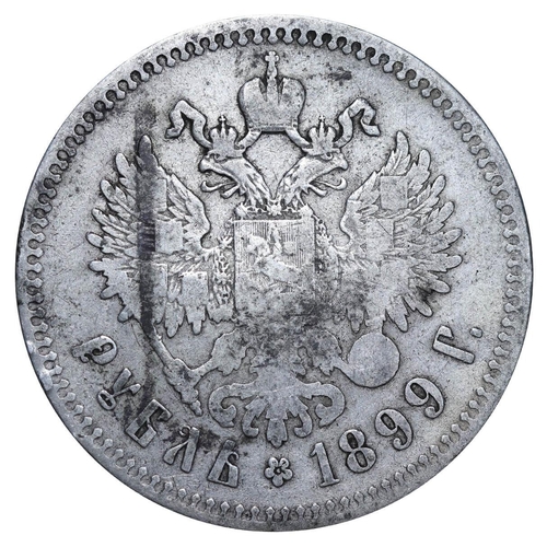 64 - Russian Empire, Emperor Nicholas II (1894-1917), 1 rouble, 1899 year, Silver, 20,gr, Y#59.1, bitkin ... 