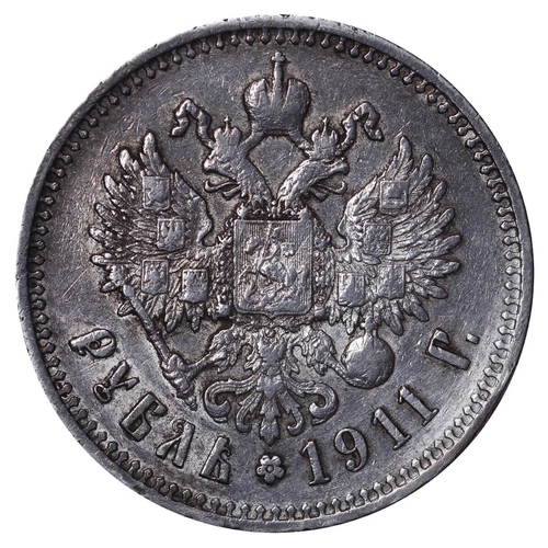 70 - Russian Empire, Emperor Nicholas II (1894-1917), 1 rouble, 1911 year, Silver, 20 gr, Y#59.3, bitkin ... 