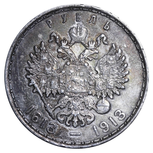 72 - Russian Empire, Emperor Nicholas II (1894 - 1917), 1 rouble, 1913 year, Silver, 20 gr, Y#70, 300th A... 