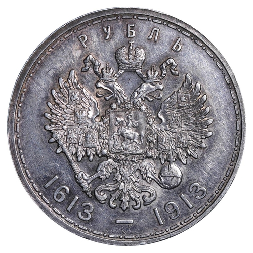 73 - Russian Empire, Emperor Nicholas II (1894 - 1917), 1 rouble, 1913 year, Silver, 20 gr, Y#70, 300th A... 