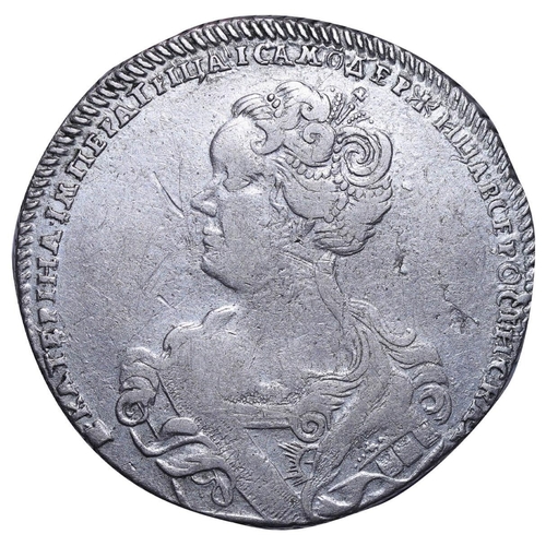 74 - Russian Empire, Empress Catherine I (1724-1727), 1 poltina, 1726 year, Silver, 14,22 gr, KM#174, bit... 