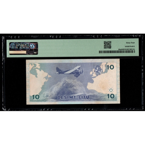 1034 - Lithuania, Bank of Lithuania Pick# 56a 1993 10 Litu - Printer: USBC S/N KAC3131662 - Wmk: Arms 