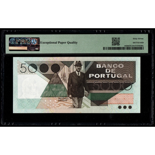 1125 - Portugal, Banco de Portugal Pick# 182b 1981 5000 Escudos - Printer: TDLR S/N HM43321 - Wmk: A.S. de ... 