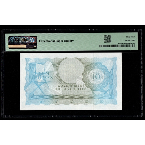 1327 - Seychelles / British Administration Pick# 15b 1974 10 Rupees - 