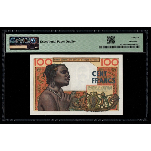 1345 - West African States / Dahomey Pick# 201Be 1965 100 Francs - Code Letter 