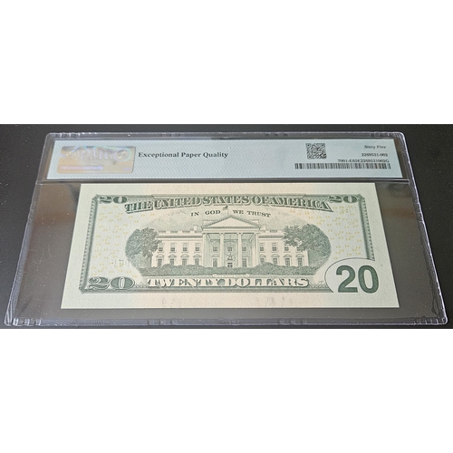 1399 - $20 2017A Federal Reserve Note Richmond Fr#7001-E (PEF/D Block) Carranza | Mnuchin S/N PE23738294D/F... 