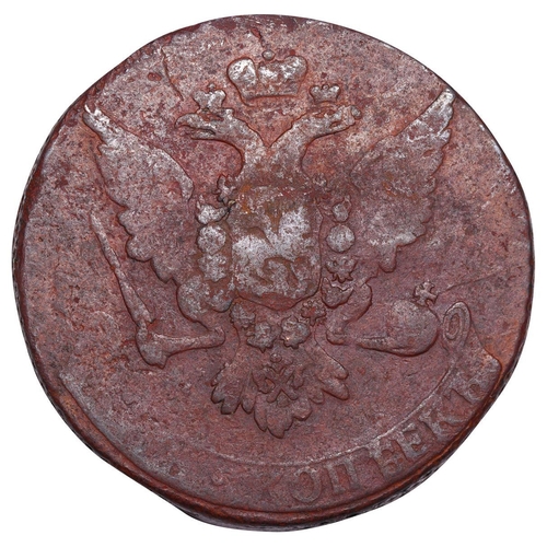 186 - Russian Empire, Empress Elizabeth (1741-1762), 5 kopecks, 1758 year, Copper, 51,19 gr, C#9.1, bitkin... 