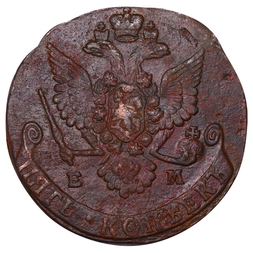 207 - Russian Empire, Empress Catherine II (1762-1796), 5 kopecks, 1779 year, Copper, 51,2 gr, C#59.3, bit... 