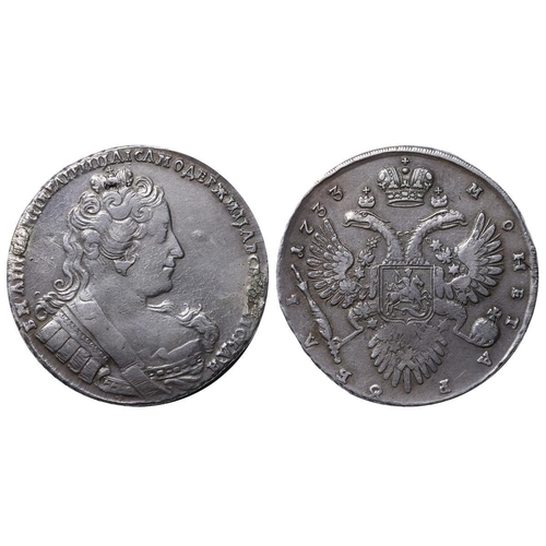 22 - Russian Empire, Empress Anna Ioannovna (1730-1740), 1 rouble, 1733 year, Silver, 25,85 gr, KM#192.2,... 