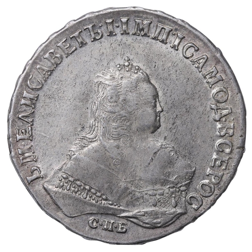 24 - Russian Empire, Empress Elizabeth (1741-1762), 1 rouble, 1746 year, Silver, 25,85 gr, C#19b.4, bitki... 